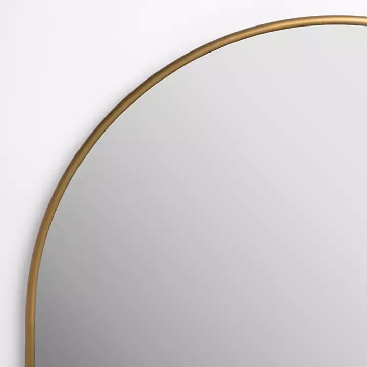 Antique Brass Nouveau Linear Arch Mirror