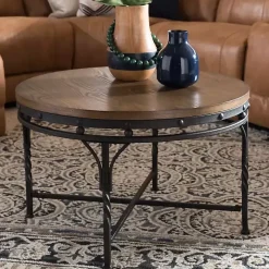 Antique Bronze Round Coffee Table