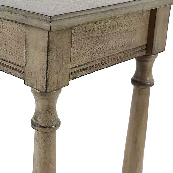 Antique Brown Rectangular Console Table