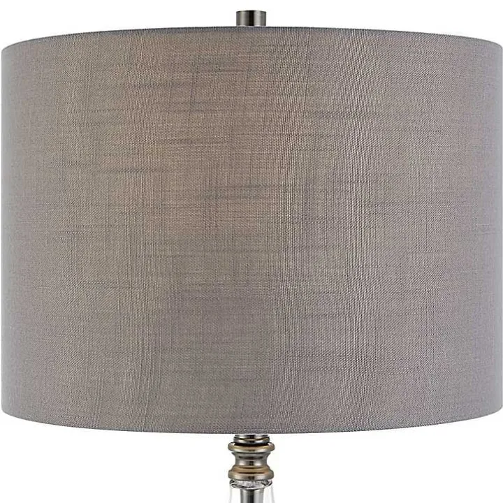 Antique Dark Nickel Cone Base Table Lamp