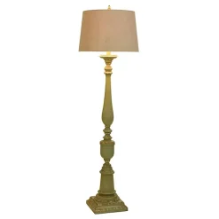 Antique Green Bourgault Floor Lamp
