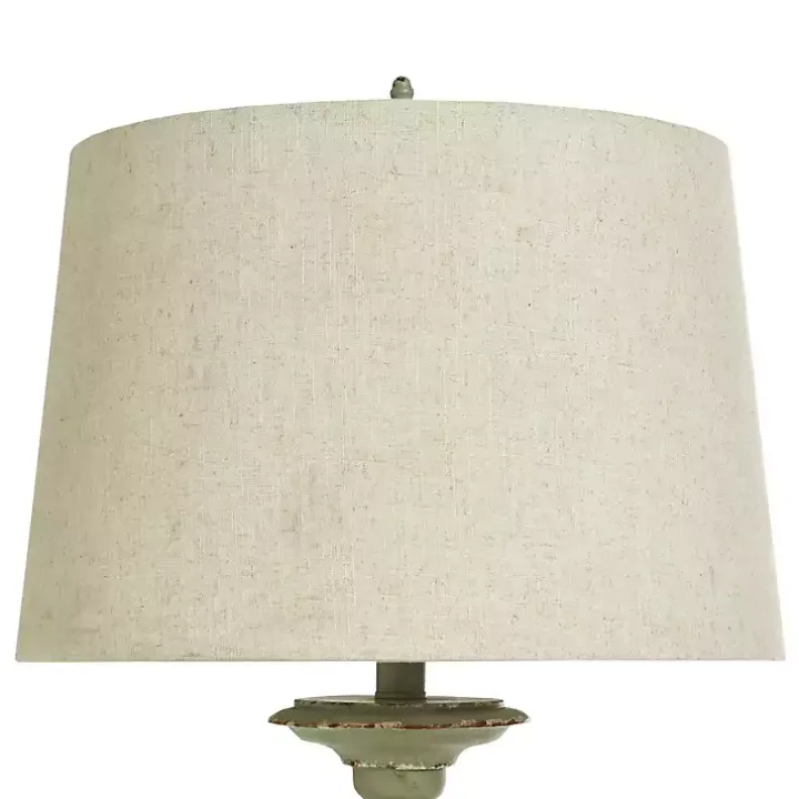 Antique Green Bourgault Floor Lamp