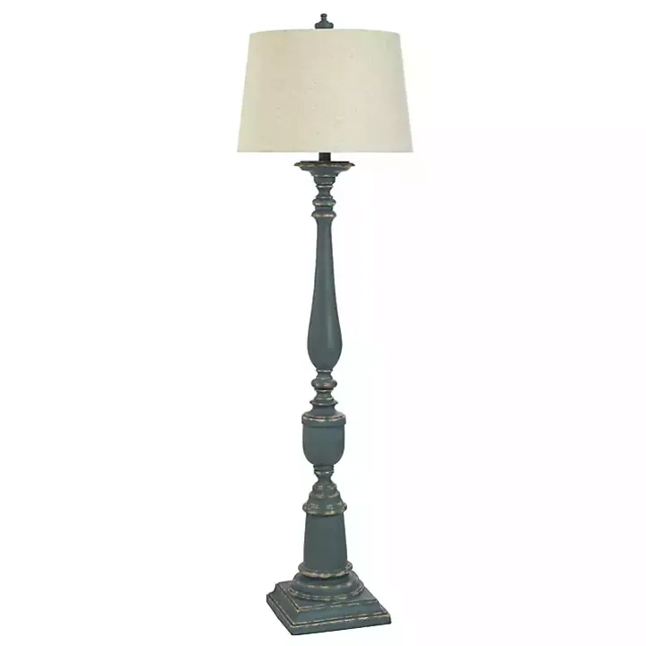 Antique Navy Bourgault Floor Lamp