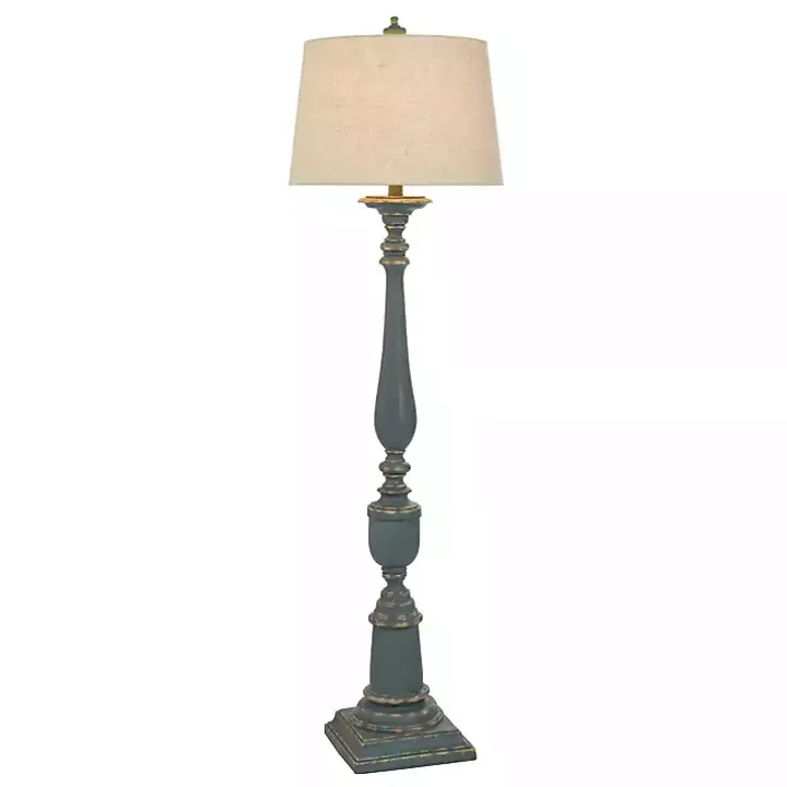 Antique Navy Bourgault Floor Lamp
