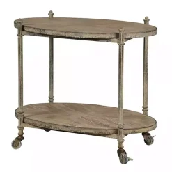 Antique Wood and Metal Bar Cart