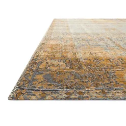 Antiqued Ivory Copper Outdoor Area Rug, 7x11