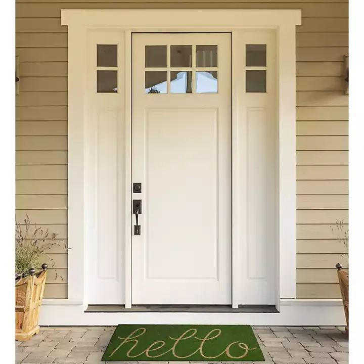 Apple Green Hello Doormat