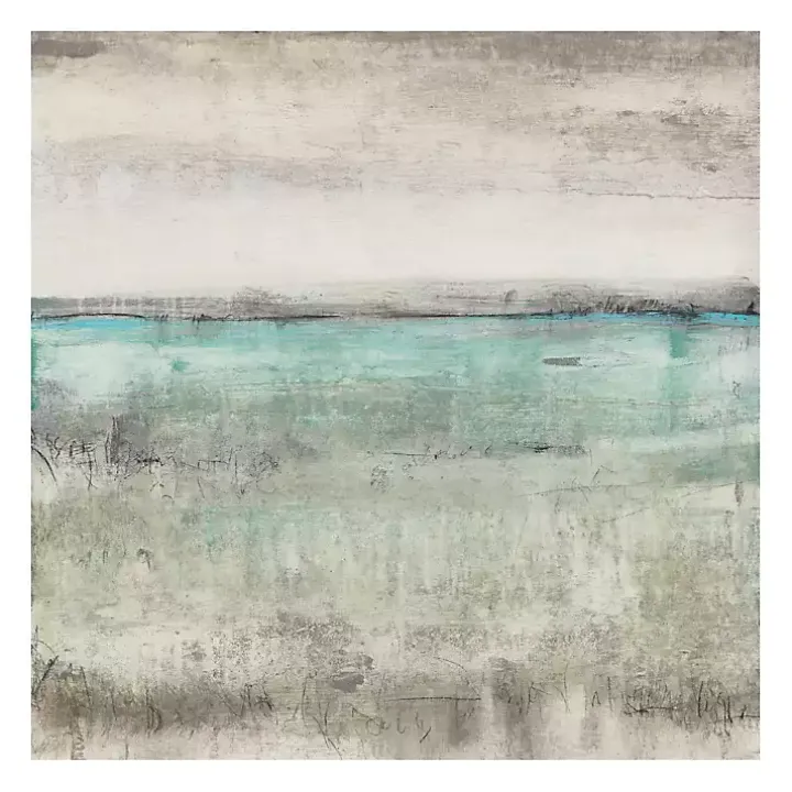 Aqua Horizon Giclee Canvas Art Print