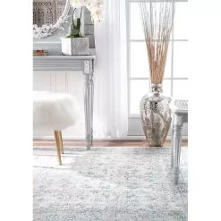 Aqua Rio Vintage Area Rug, 5x7