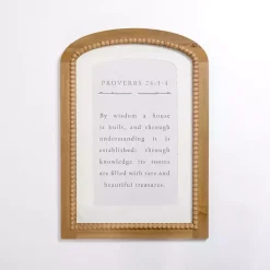 Arched Proverbs Verse Beaded Wall Plaque