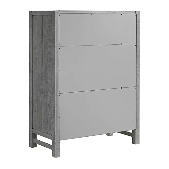 Arden Gray Wood 5-Drawer Chest