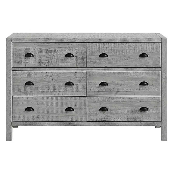 Arden Gray Wood 6-Drawer Dresser
