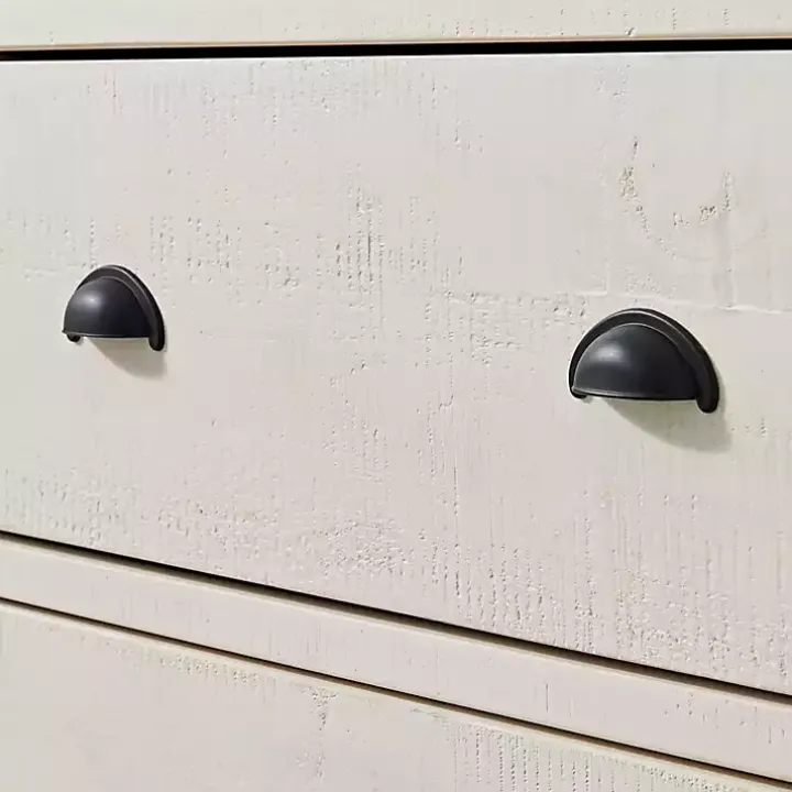 Arden White Wood 6-Drawer Dresser