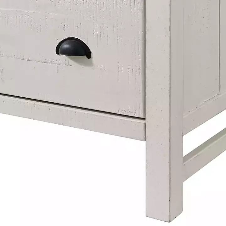 Arden White Wood 6-Drawer Dresser