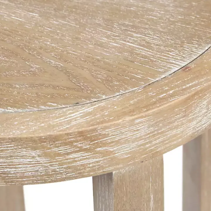 Ash Rattan Round Martha Stewart Accent Table