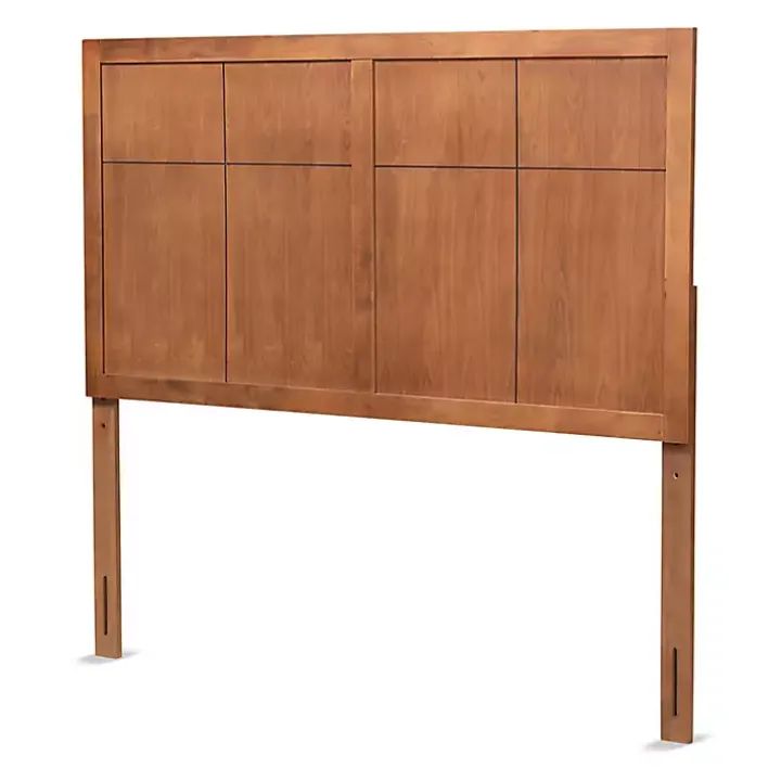 Ash Walnut Wood Panel Full Headboard