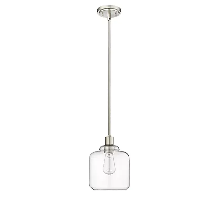Asheville Silver Glass Globe Pendant Light