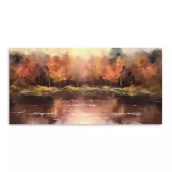 Autumn Lake Canvas Art Print, 60x30 in.