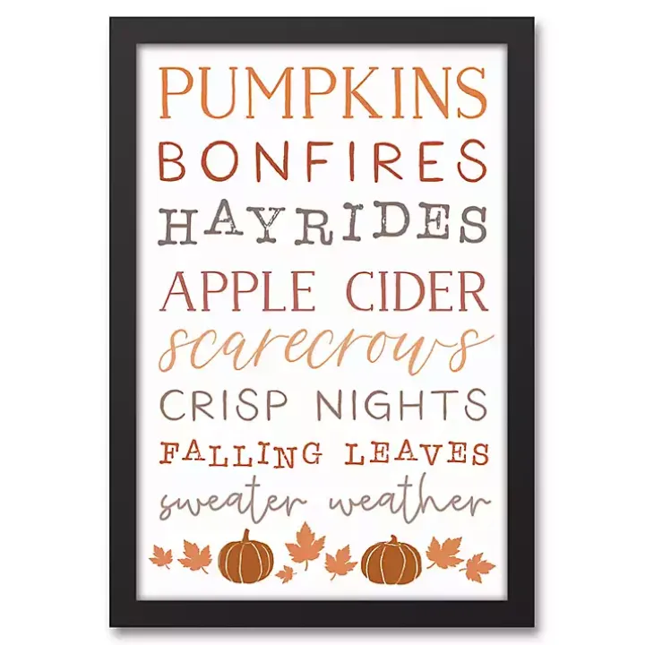 Autumn Things Framed Canvas Art Print