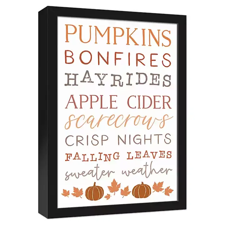 Autumn Things Framed Canvas Art Print