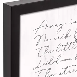 Away In A Manger Framed Canvas Art Print