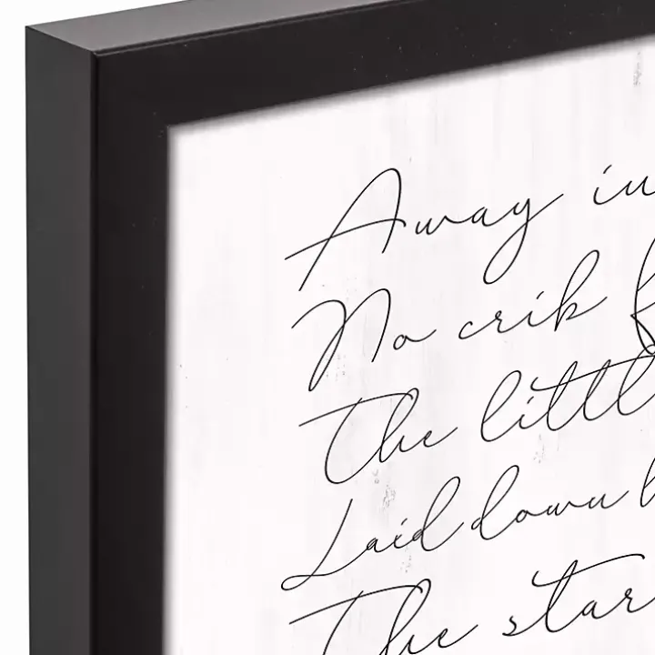 Away In A Manger Framed Canvas Art Print