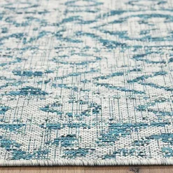 Azure Terrace Sun Shower Outdoor Area Rug, 7x9