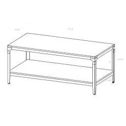 Barnwood Angle Iron Coffee Table