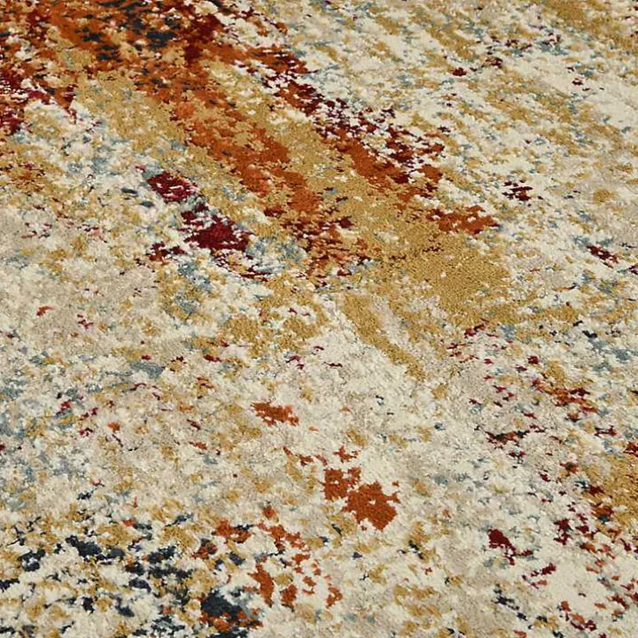Bastia Ivory Orange Area Rug, 5x7