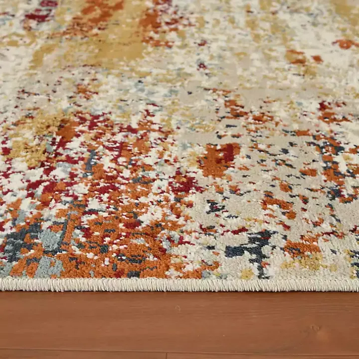 Bastia Ivory Orange Area Rug, 5x7