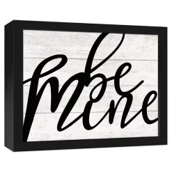 Be Mine Framed Canvas Wall Plaque