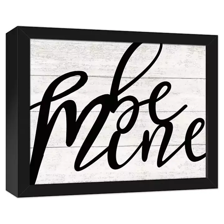 Be Mine Framed Canvas Wall Plaque