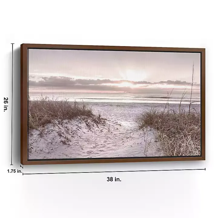 Beach Morning Blessing Framed Canvas Art Print