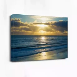 Beach Sunset Surfers Canvas Art Print