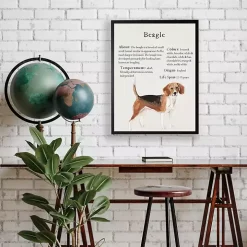 Beagle Facts Framed Wall Plaque
