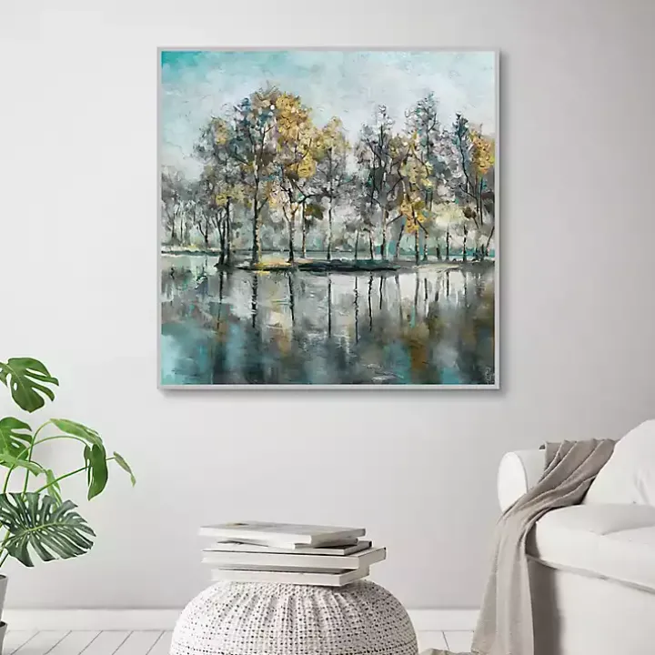 Beckoning Tree Grove Framed Canvas Art