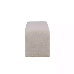 Beige Boucle Waterfall Bench