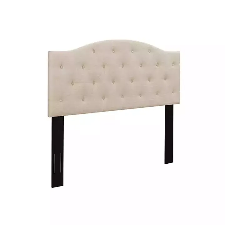 Beige Bryne Button Tufted Full/Queen Headboard