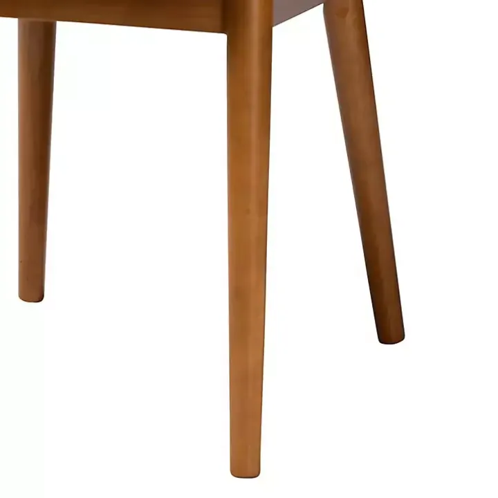 Beige Faux Leather Modern Dining Chairs, Set of 2