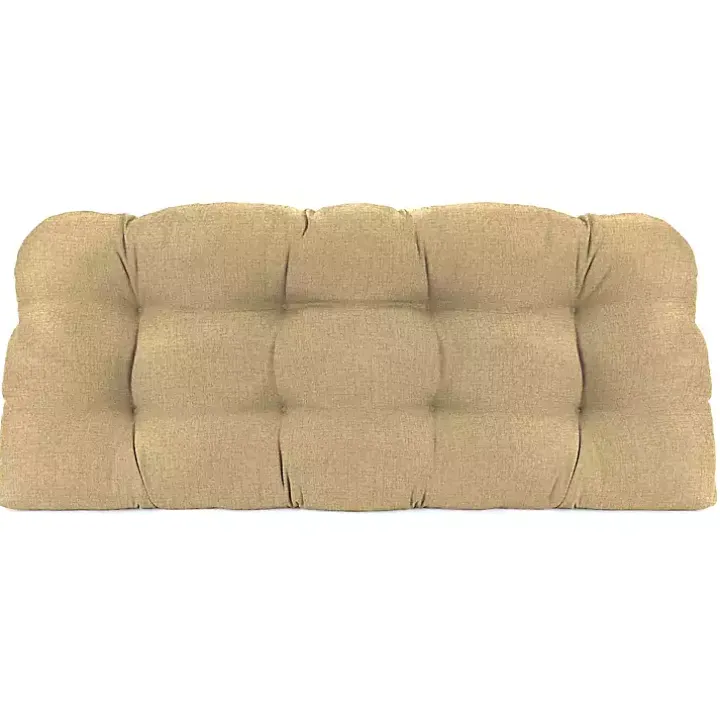 Beige French Edge 3-pc. Outdoor Wicker Cushion Set