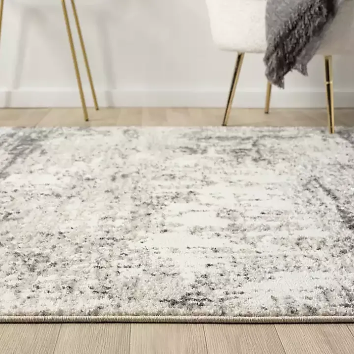 Beige Gray Indoor Area Rug, 7x9