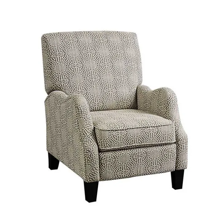 Beige Pattern Liam Push-Back Recliner