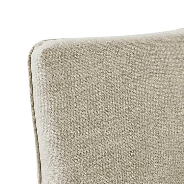 Beige Skirted Swivel Martha Stewart Accent Chair