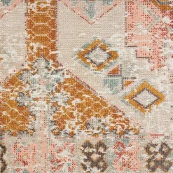 Beige Southwestern Mosaic Outdoor Area Rug, 5x7