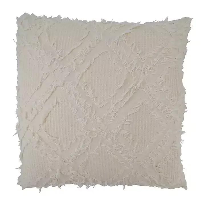 Beige Waffle Weave Pillow
