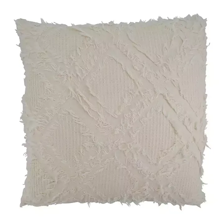 Beige Waffle Weave Pillow