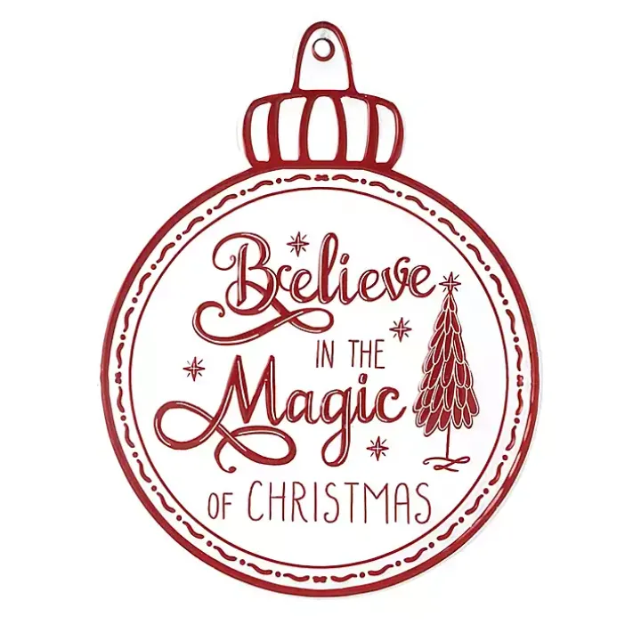 Believe in Magic of Christmas Ornament Wall Plaque