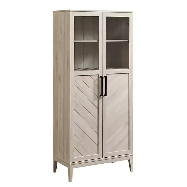 Birch Chevron Wooden Storage Cabinet