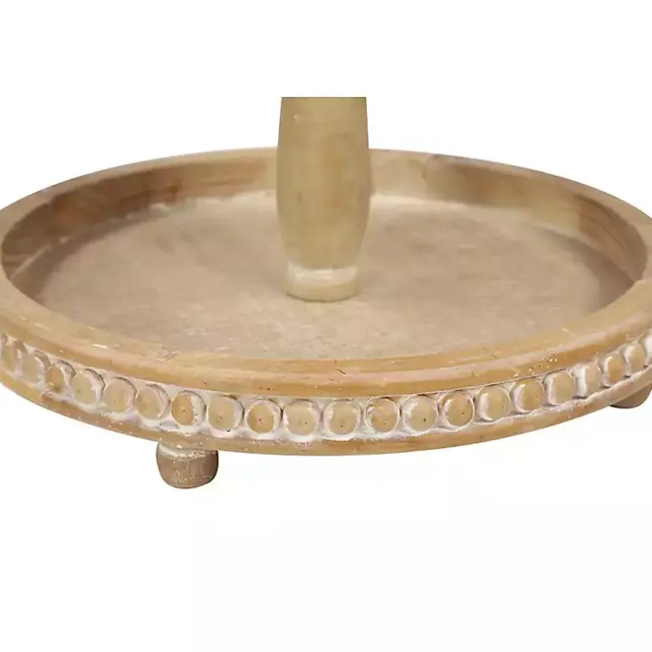 Birch Wood Tiered Tray
