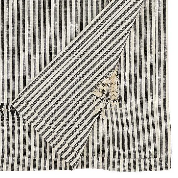 Black & White Striped Table Runner, 90 in.